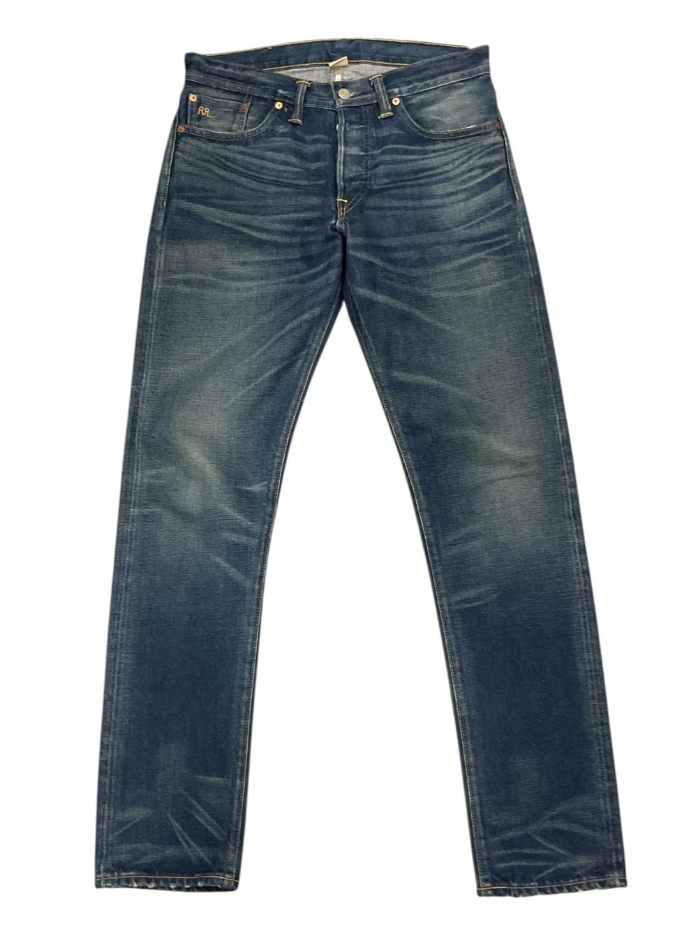 Ralph Lauren Double RL Slim Narrow Vintage Wash Blue Jeans